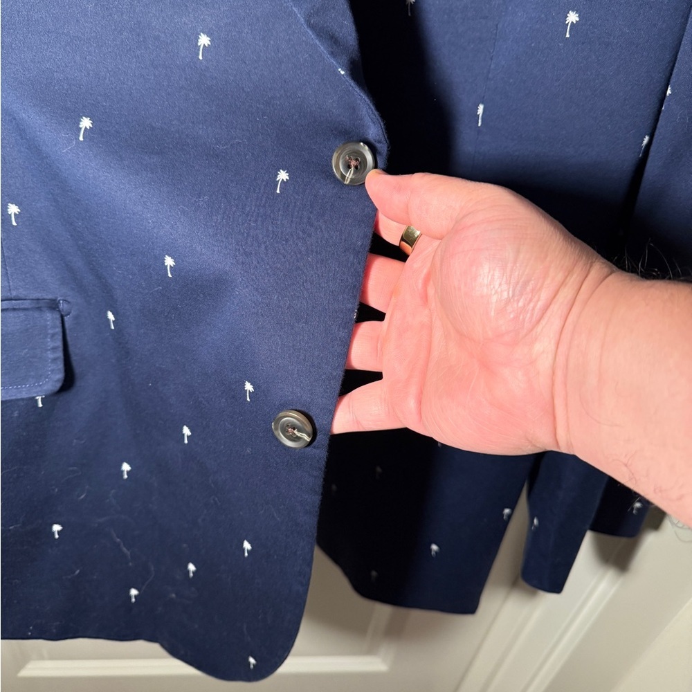 OAK HILL - Men’s Palm Print Cotton Sport Coat - 3XL - 54R - Picture 7 of 15